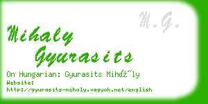 mihaly gyurasits business card